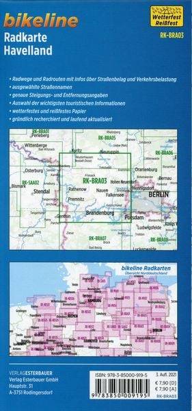 Radkarte Havelland 1:75.000 (RK-BRA03)
