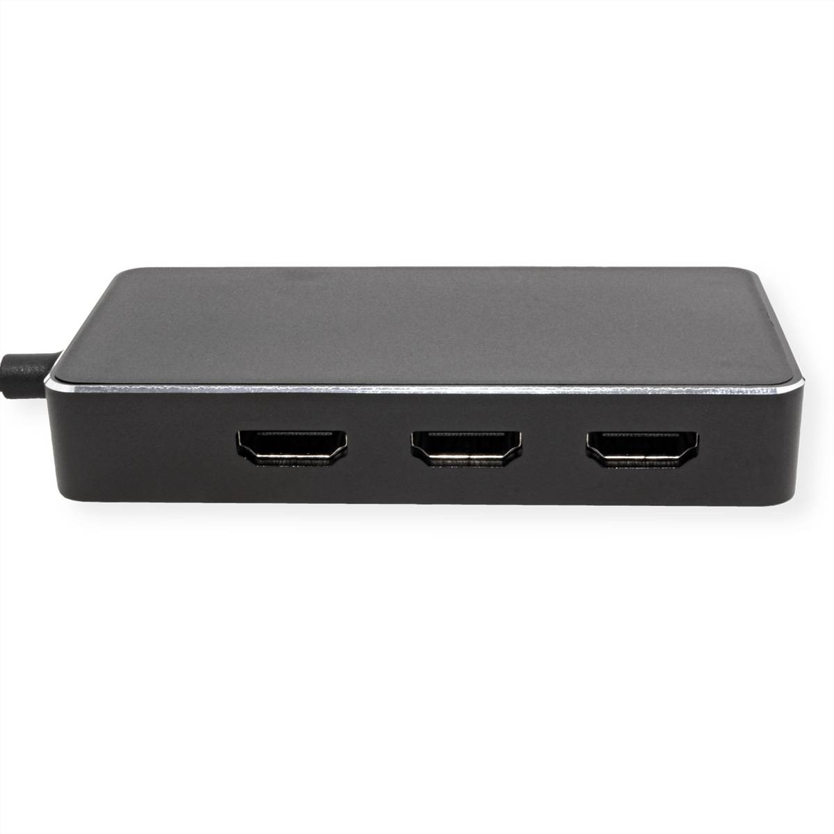 VALUE Multi-Display Adapter USB Typ C - 3x HDMI, Multi-Stream 4K
