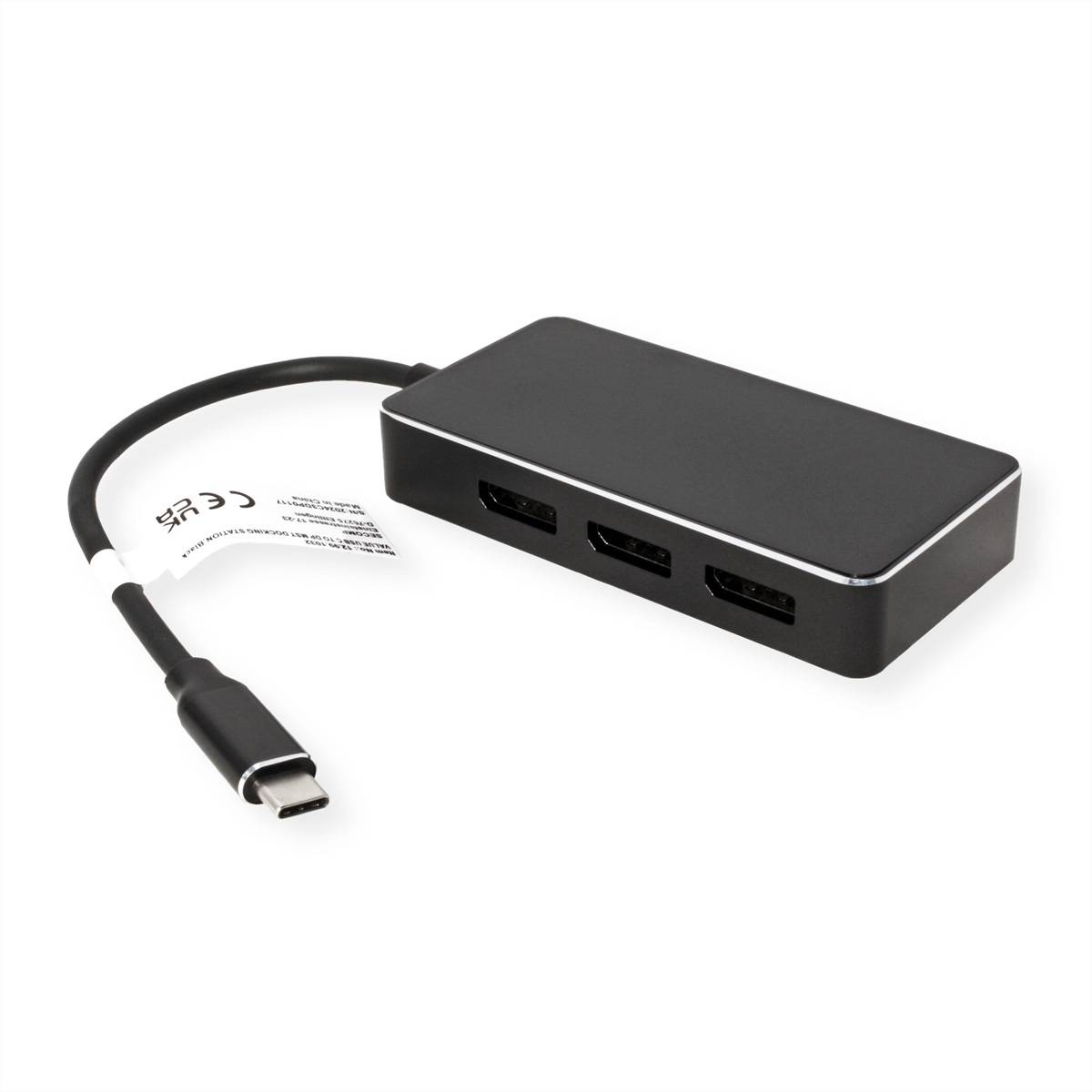 VALUE Multi-Display Adapter USB Typ C - 3x DP, Multi-Stream 4K