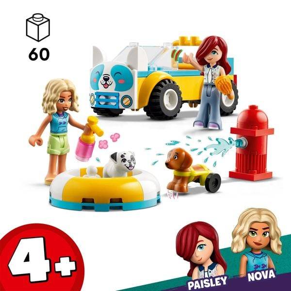 LEGO Friends Mobiler Hundesalon, Spielset mit Fahrzeug und Tieren 42635