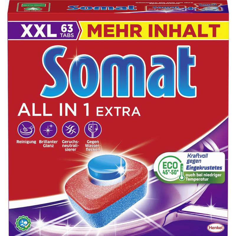 Somat Spülmaschinentabs 10 ALL IN 1 EXTRA, 63 Tabs, XXL