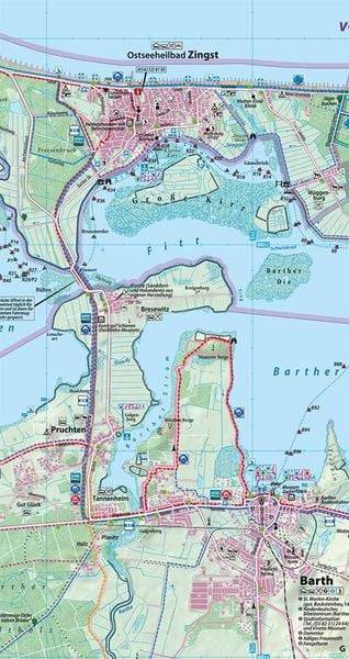 Rad- und Wanderkarte Fischland-Darß-Zingst 1 : 40 000