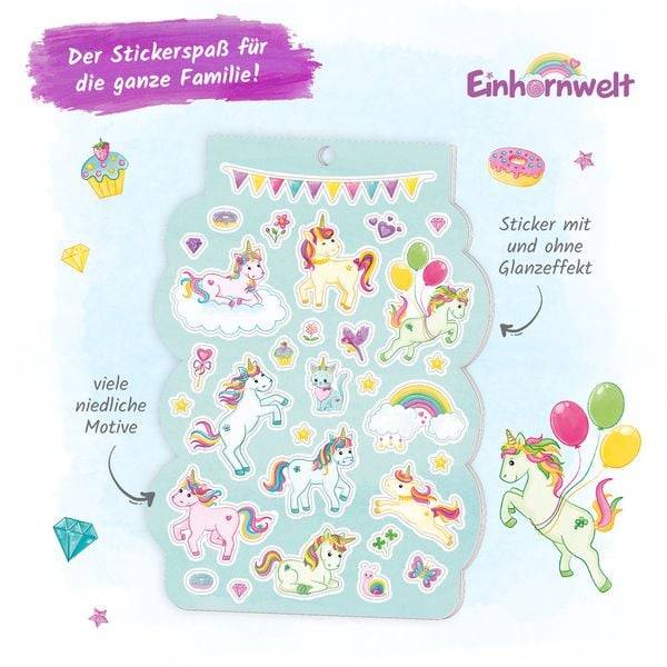 Trötsch Stickerblock Einhornwelt