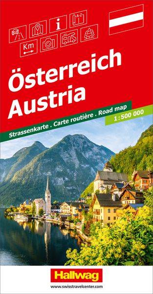 Österreich Strassenkarte 1:500 000. LZ bis 2026