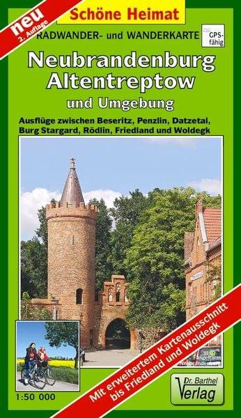 Radwander- und Wanderkarte Neubrandenburg, Altentreptow und Umgebung 1:50000