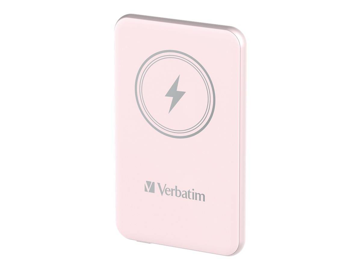 Verbatim Charge 'n' Go - Induktive Power Bank - Magnethalterung - Li-Pol - 5000 mAh - 20 Watt - 2.4 A - Apple 2.4A, Appl