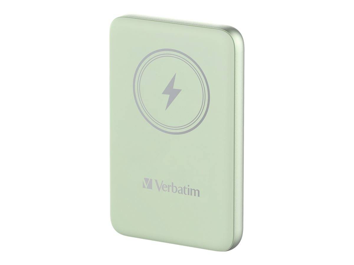 Verbatim Charge 'n' Go - Induktive Power Bank - Magnethalterung - Li-Pol - 10000 mAh - 20 Watt - 2.4 A - Apple 2.4A, App