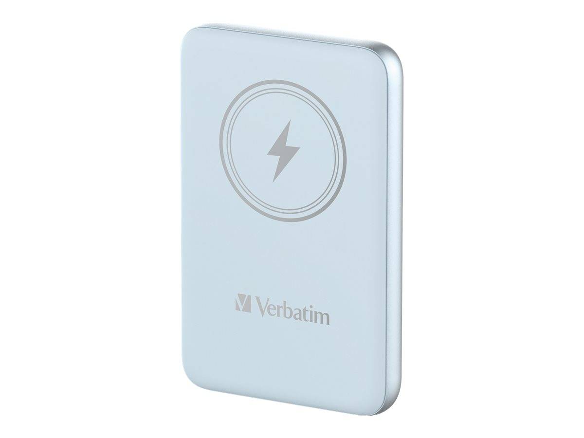 Verbatim Charge 'n' Go - Induktive Power Bank - Magnethalterung - Li-Pol - 10000 mAh - 20 Watt - 2.4 A - Apple 2.4A, App