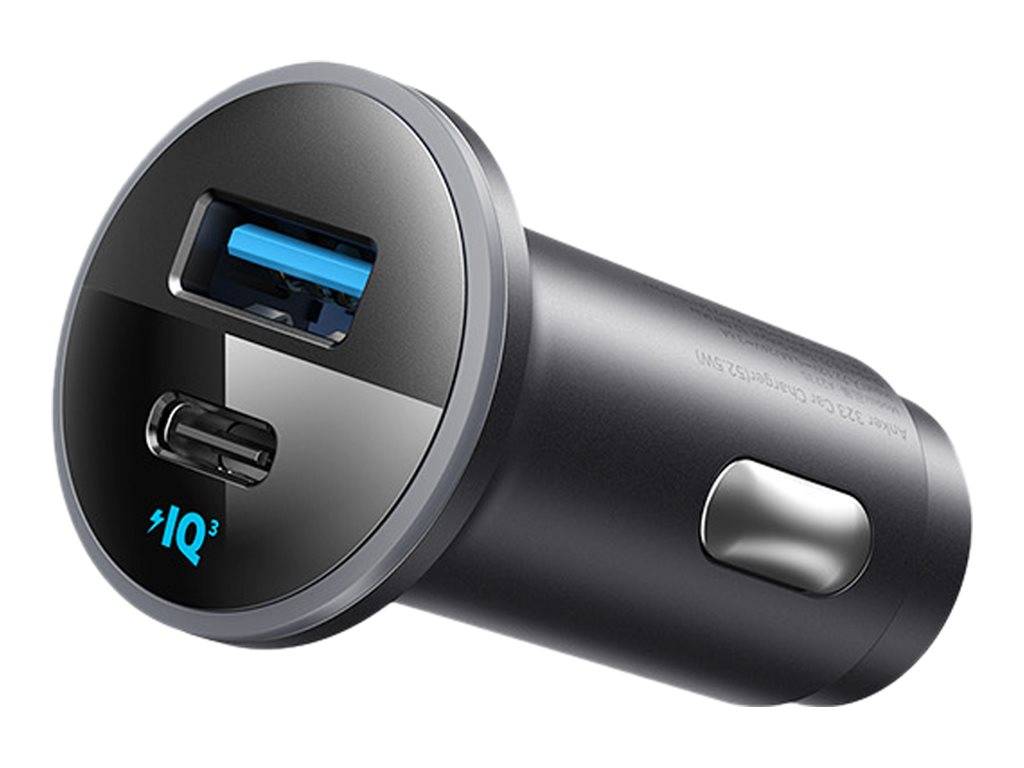 ANKER INNOVATIONS - Anker 323 - Auto-Netzteil - 52.5 Watt - 3 A - IQ 3.0, Fast Charge - 2 Ausgabeanschlussstellen (USB,