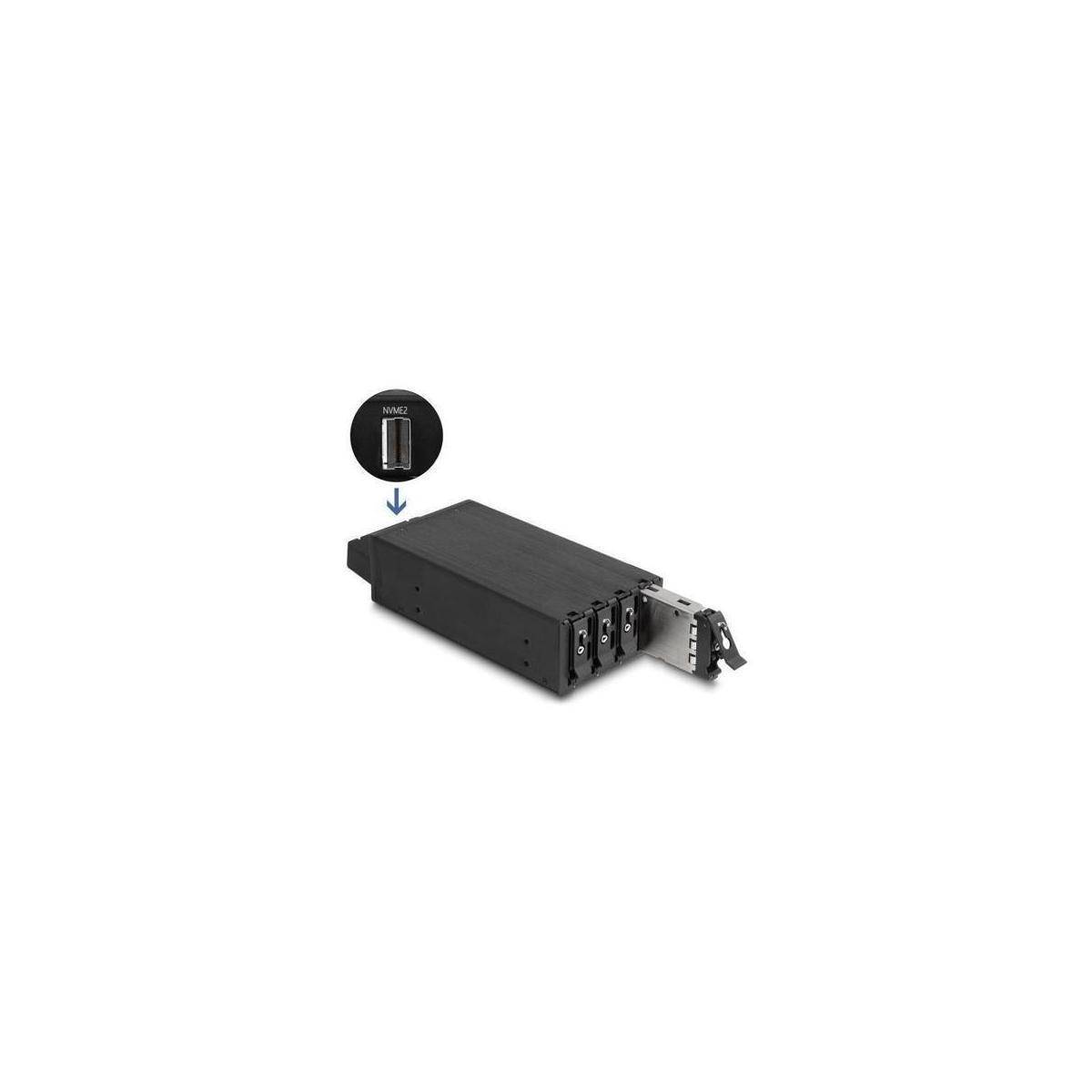 Delock Slim Bay Wechselrahmen für 4 x M.2 NVMe SSD mit Slim SAS SFF-8654 Anschlu