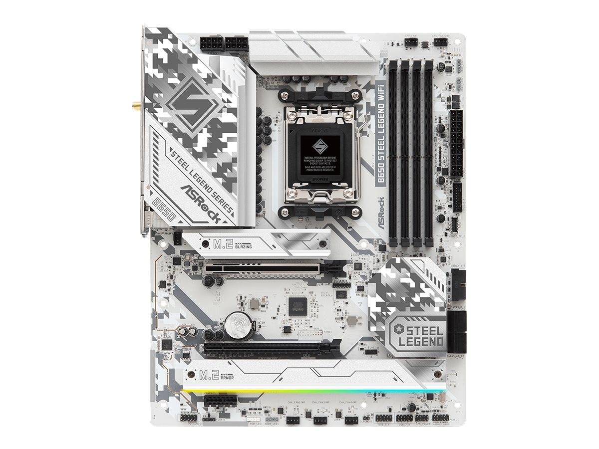 ASRock B650 Steel Legend WiFi - Motherboard - ATX - Socket AM5 - AMD B650 Chipsatz - USB-C 3.2 Gen 2x2, USB 3.2 Gen 2, USB-C 3.2 Gen 1, USB 3.2 Gen
