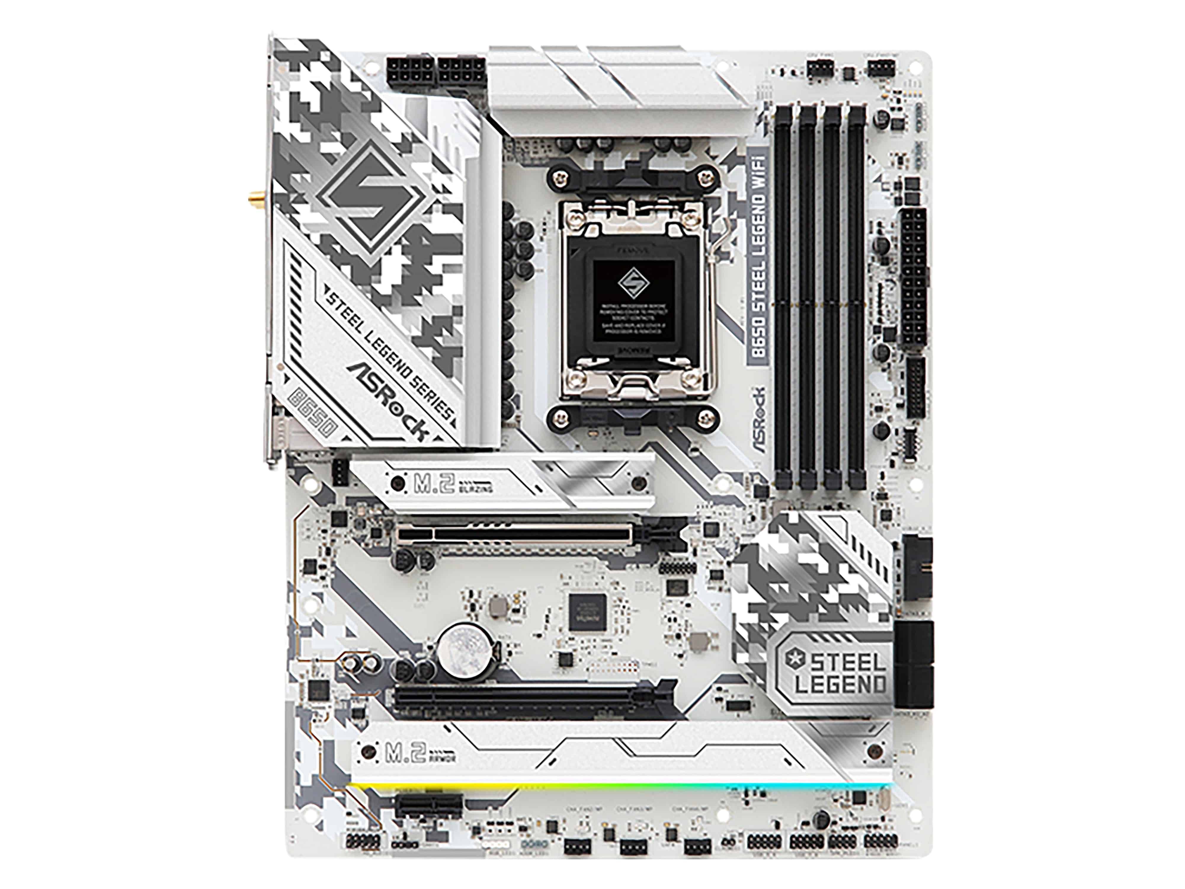 ASRock B650 Steel Legend WiFi - Motherboard - ATX - Socket AM5 - AMD B650 Chipsatz - USB-C 3.2 Gen 2x2, USB 3.2 Gen 2, USB-C 3.2 Gen 1, USB 3.2 Gen