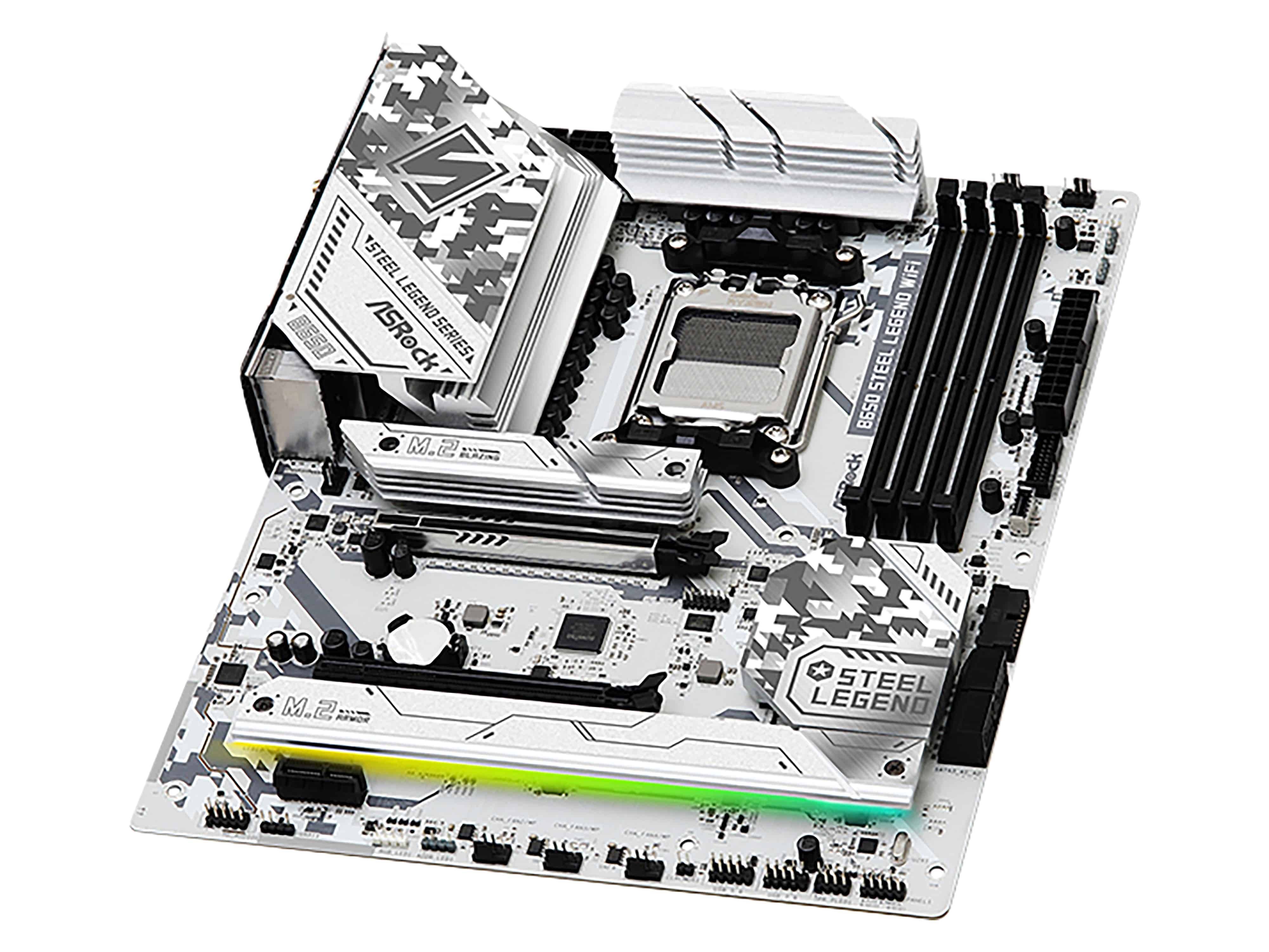ASRock B650 Steel Legend WiFi - Motherboard - ATX - Socket AM5 - AMD B650 Chipsatz - USB-C 3.2 Gen 2x2, USB 3.2 Gen 2, USB-C 3.2 Gen 1, USB 3.2 Gen