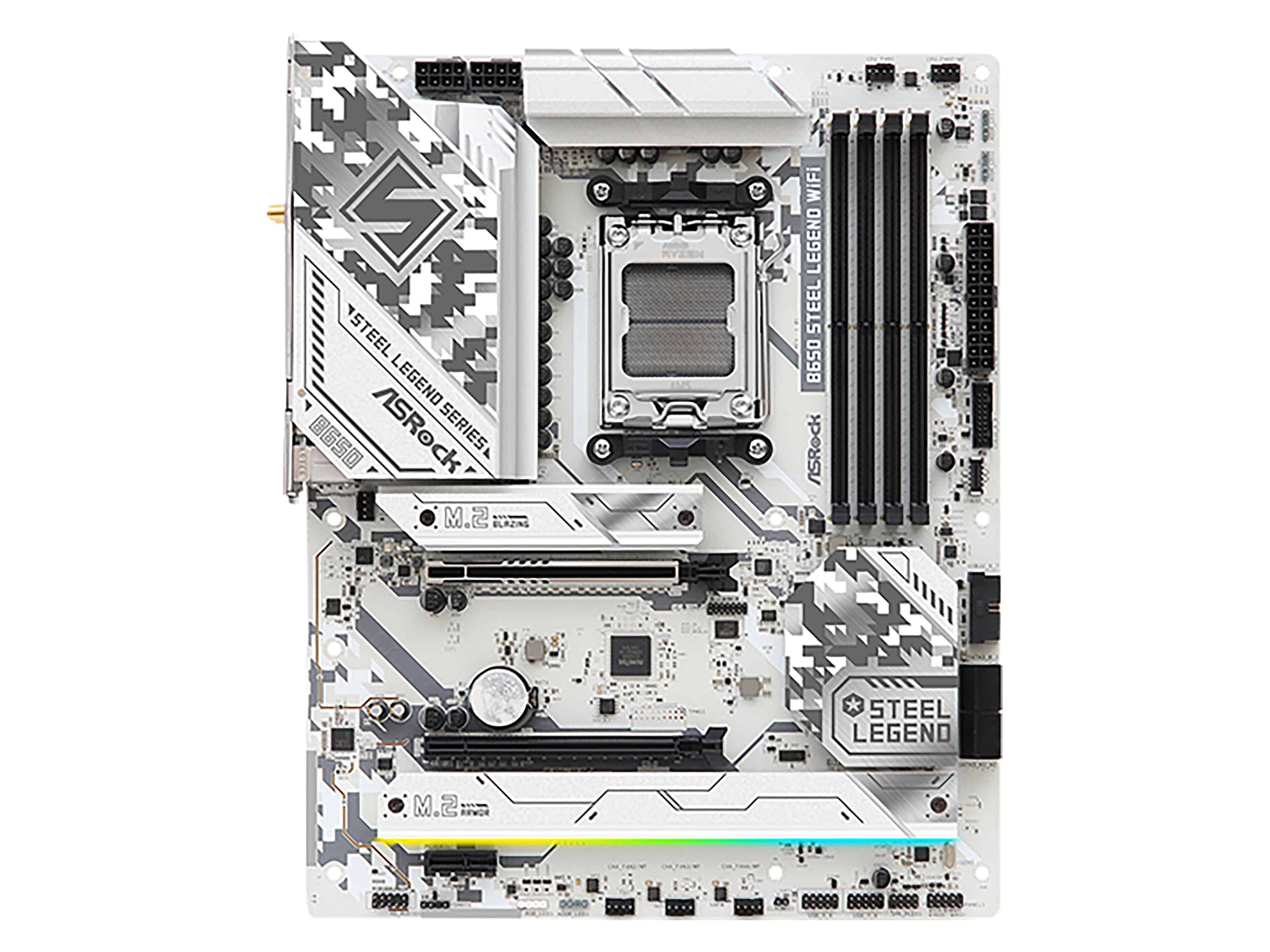 ASRock B650 Steel Legend WiFi - Motherboard - ATX - Socket AM5 - AMD B650 Chipsatz - USB-C 3.2 Gen 2x2, USB 3.2 Gen 2, USB-C 3.2 Gen 1, USB 3.2 Gen