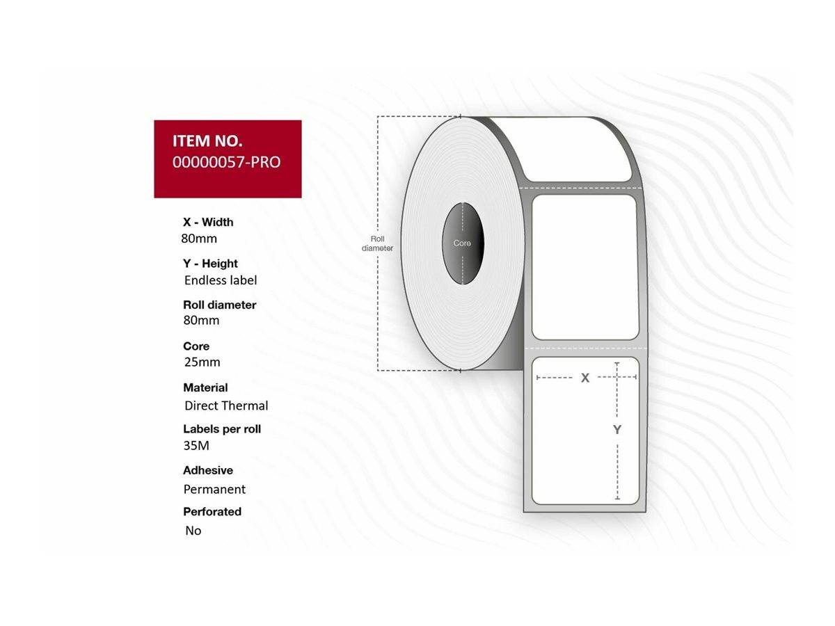 Capture Premium - Permanenter Klebstoff - weiß - Rolle (8 cm x 35 m)4 Rolle(n)