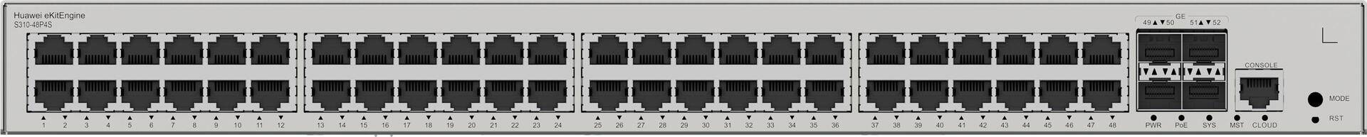 Huawei eKitEngine S310 Series S310-48P4S - Switch - L2+ - managed - 48 x 10/100/1000 (PoE+)