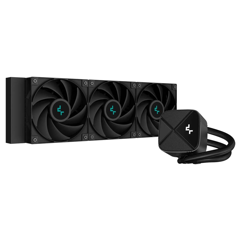 DEEPCOOL - LS720S Zero Dark 360mm all black Water Cooler 3x FC120 120mm PWM High Performance - AMD Sockel AM4 (Ryzen) -