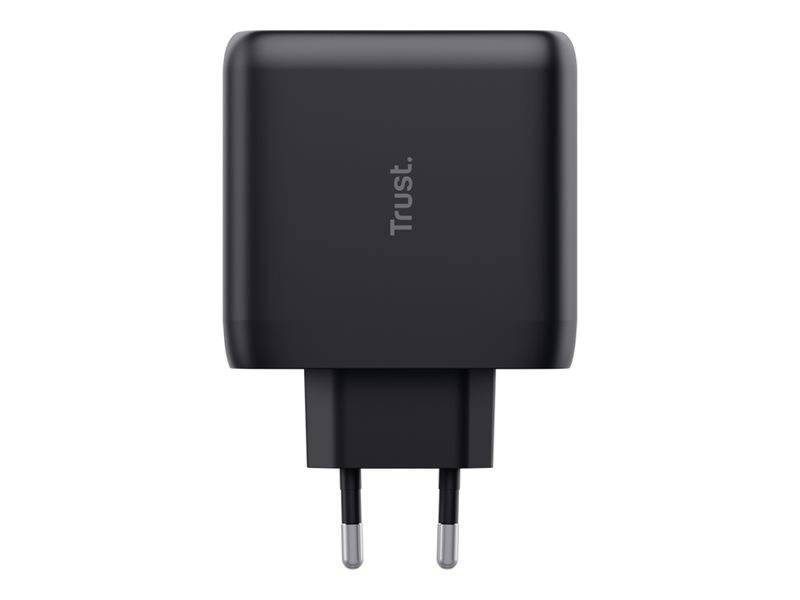 Trust Maxo - Netzteil - 65 Watt - 3 A - PD 3.0 - 2 Ausgabeanschlussstellen (24 pin USB-C)