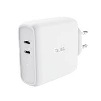 Trust Maxo - Netzteil - 65 Watt - 3 A - PD 3.0 - 2 Ausgabeanschlussstellen (24 pin USB-C)