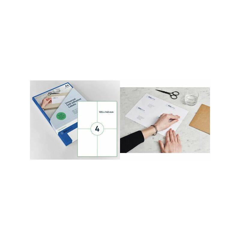 rillprint Universal-Etiketten, 105 x 74 mm, weiß