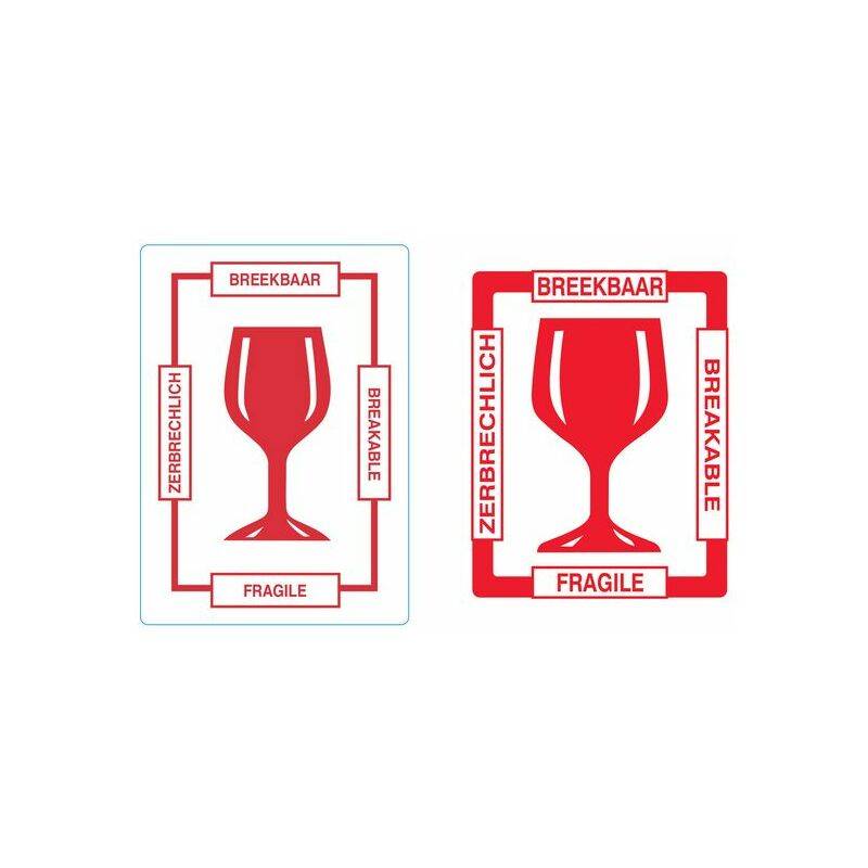 rillprint Hinweisetiketten "BREAKABLE"