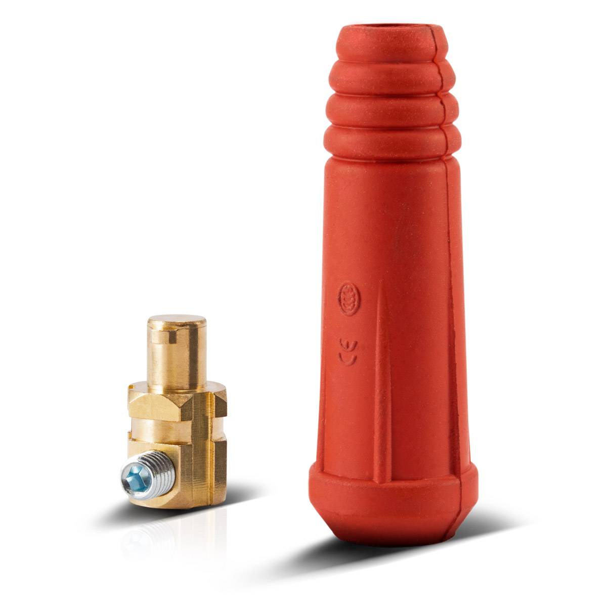 STAHLWERK Schweißkabelstecker 2er Set 9 mm Dorn Messing 10-25 mm² bis 200 A