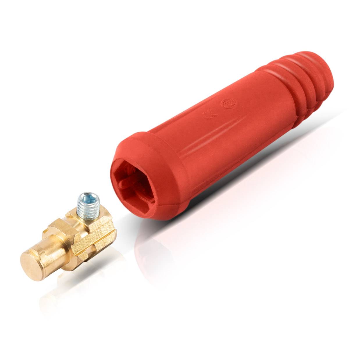 STAHLWERK Schweißkabelstecker 2er Set 9 mm Dorn Messing 10-25 mm² bis 200 A