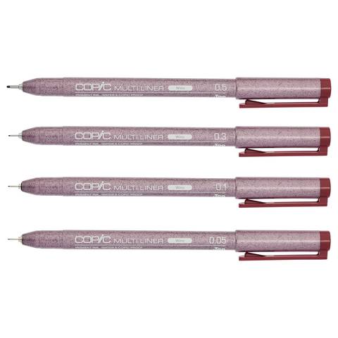 Copic Multiliner wine 4 Stk. sortiert