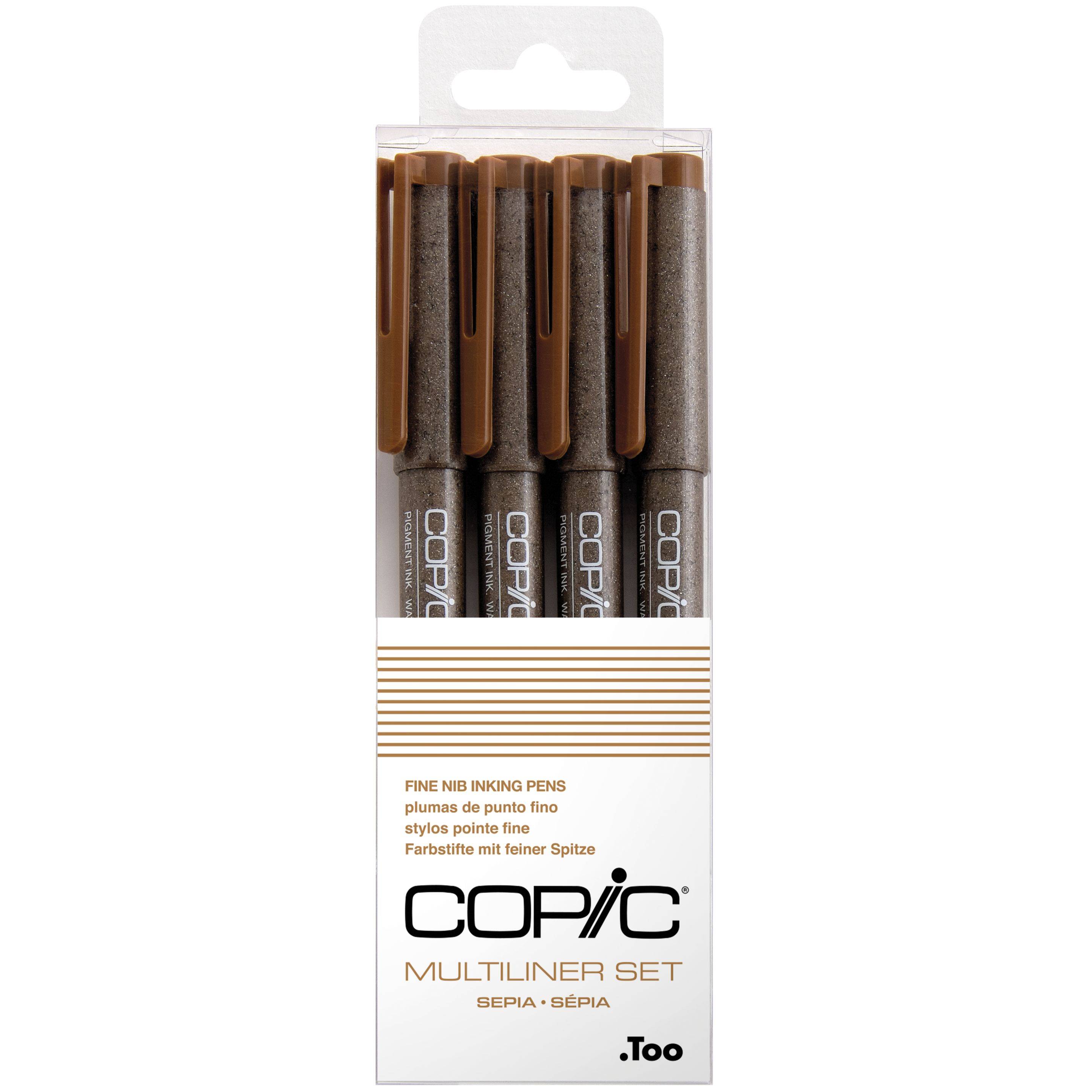 Copic Multiliner sepia 4St sort.