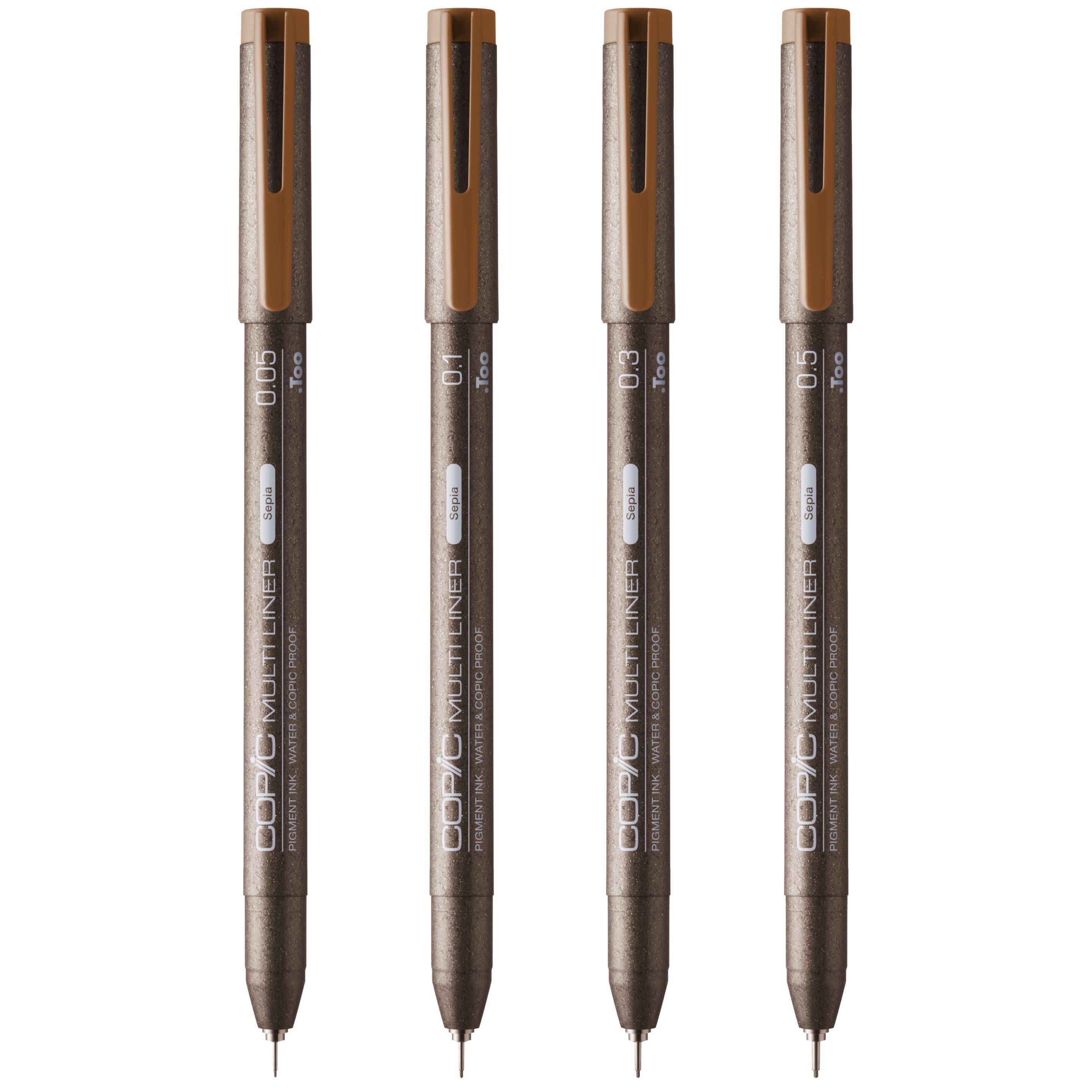 Copic Multiliner sepia 4St sort.