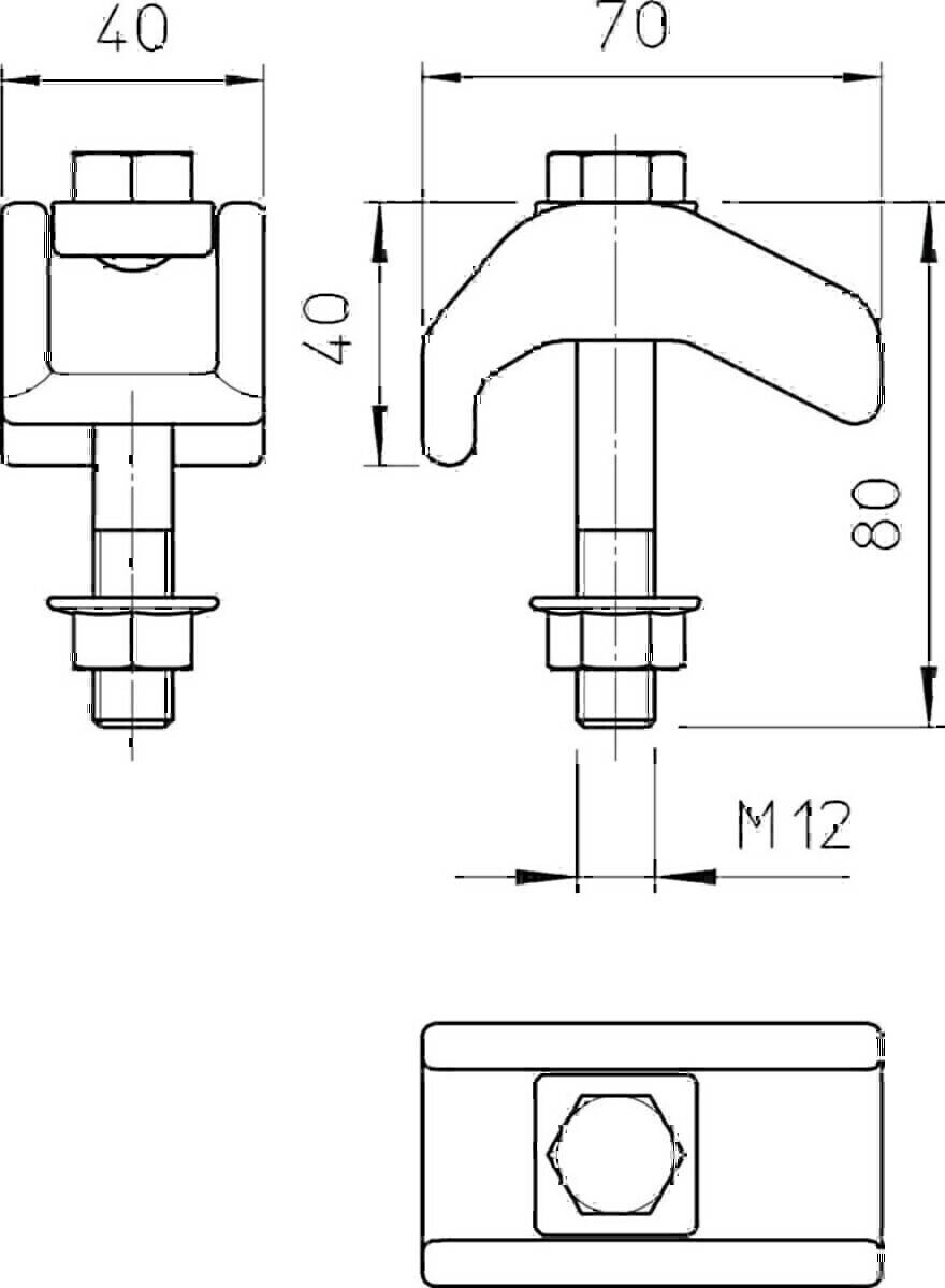 OBO Bettermann Spannklaue schwer TKS-S-30 FTK LGR
