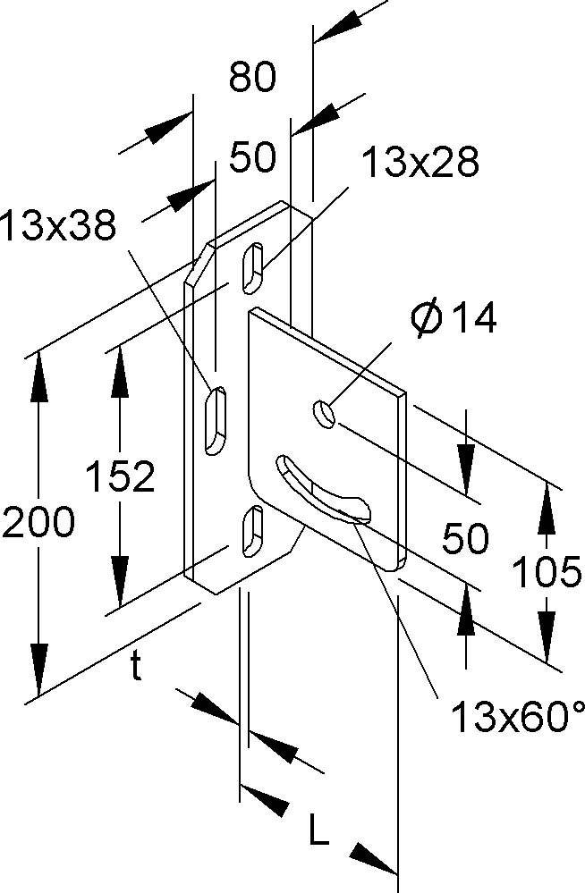 Niedax Schraubkopfplatte KUGH 50