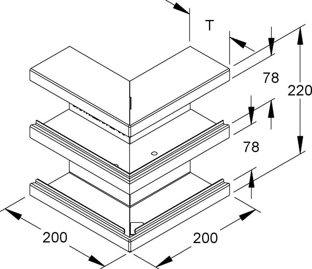 Niedax DKU-Außeneck DKA 220-78T80 L