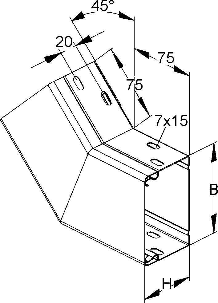 4 Stk. Niedax Flachwinkel, 45 Grad LEWB 60.150