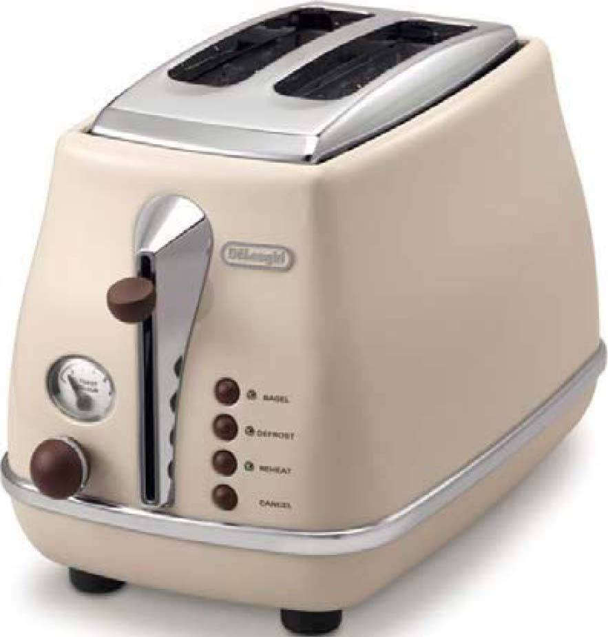 4 Stk. DeLonghi Toaster CTOV 2103.BG creme