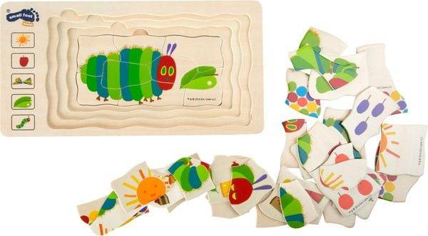 Small foot - Raupe Nimmersatt Schichtenpuzzle