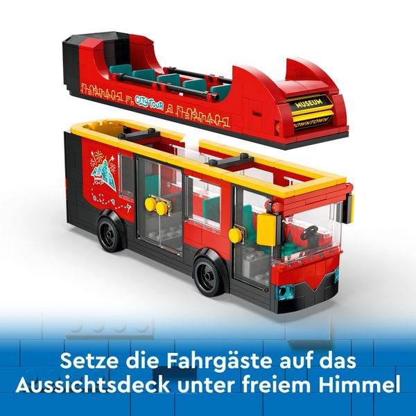 LEGO City Doppeldeckerbus, Fahrzeug-Spielzeug für Kinder 60407