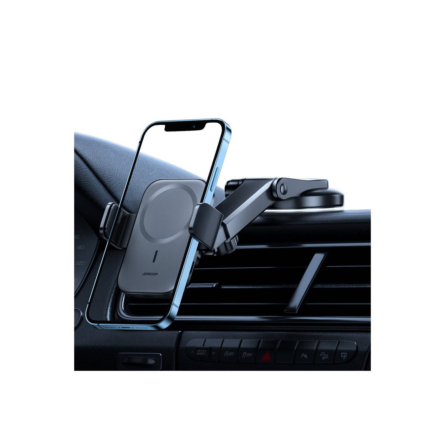 Joyroom Auto-Magnethalterung Kabelloses Induktionsladegerät 15 W (kompatibel mit MagSafe) für Armaturenbrett (JR-ZS295)