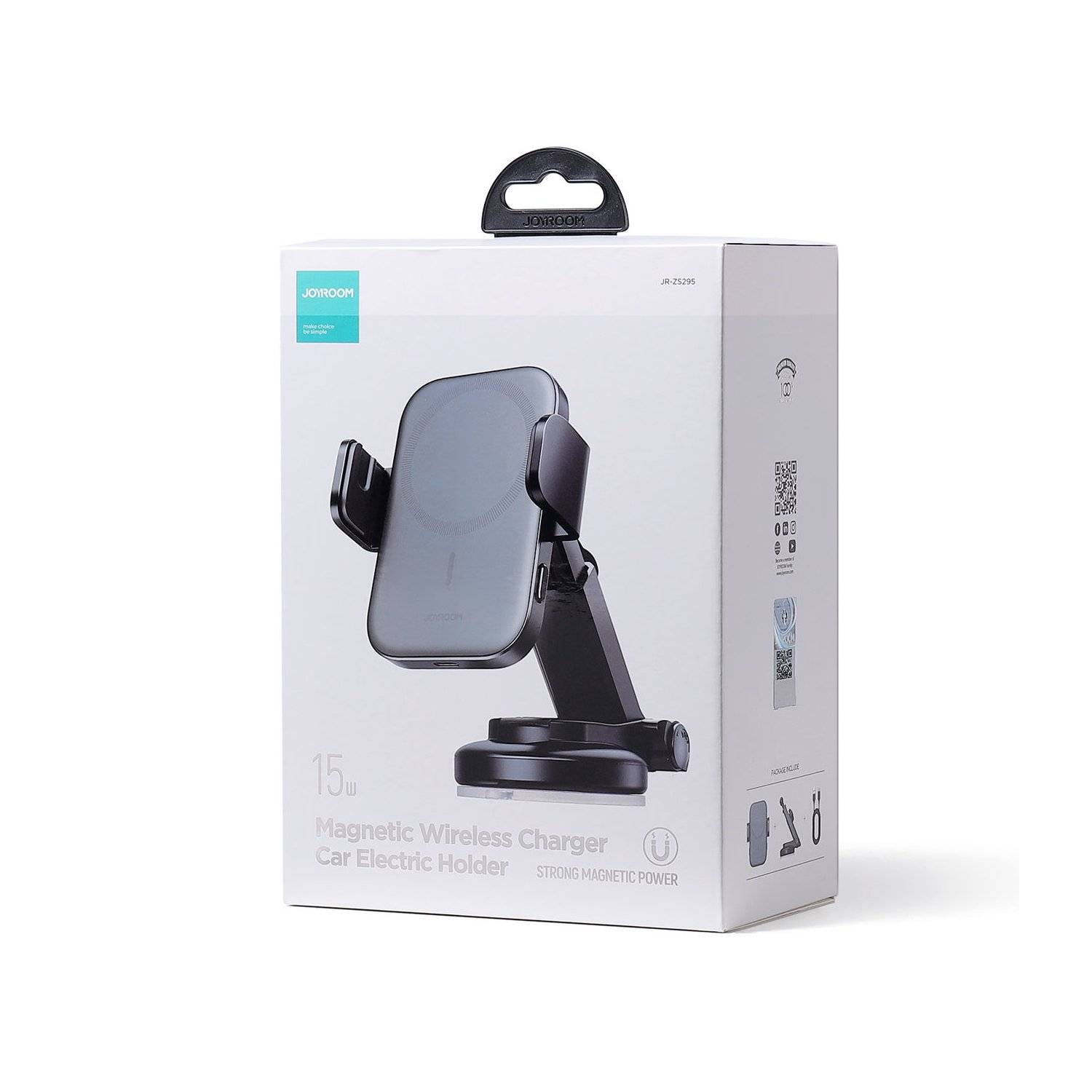 Joyroom Auto-Magnethalterung Kabelloses Induktionsladegerät 15 W (kompatibel mit MagSafe) für Armaturenbrett (JR-ZS295)