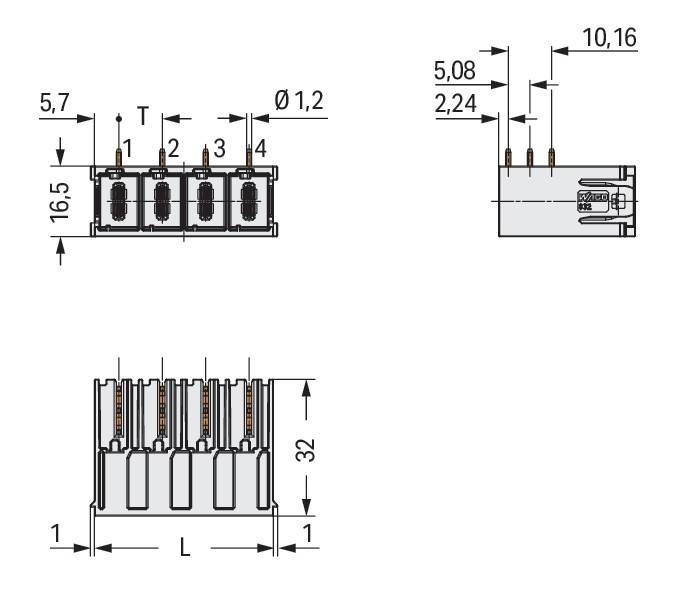 WAGO GmbH & Co. KG THT-Stiftleiste Lötstift 832-3646