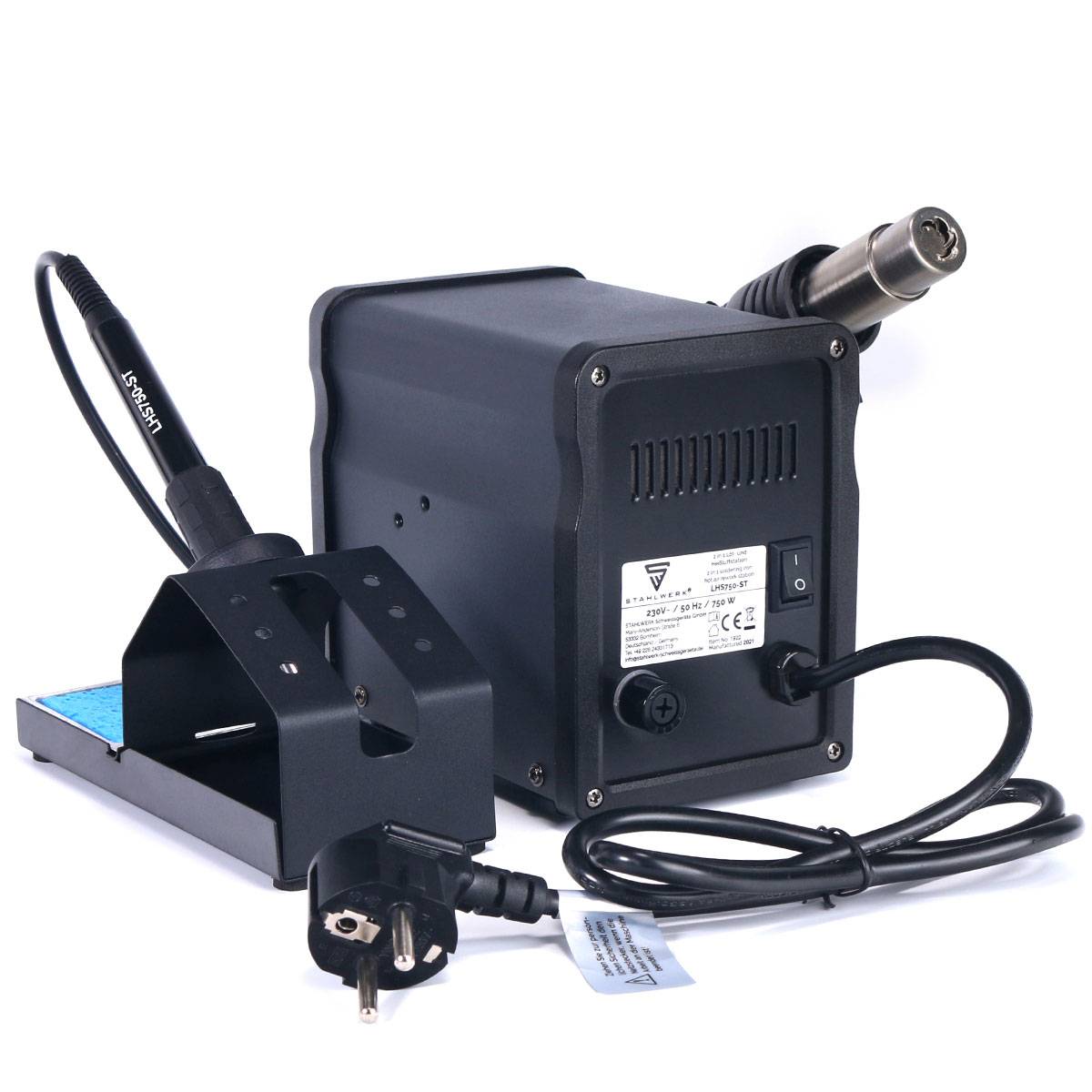 STAHLWERK Heißluft-Lötstation LHS750-ST 2 in 1 Lötgerät mit 750 Watt