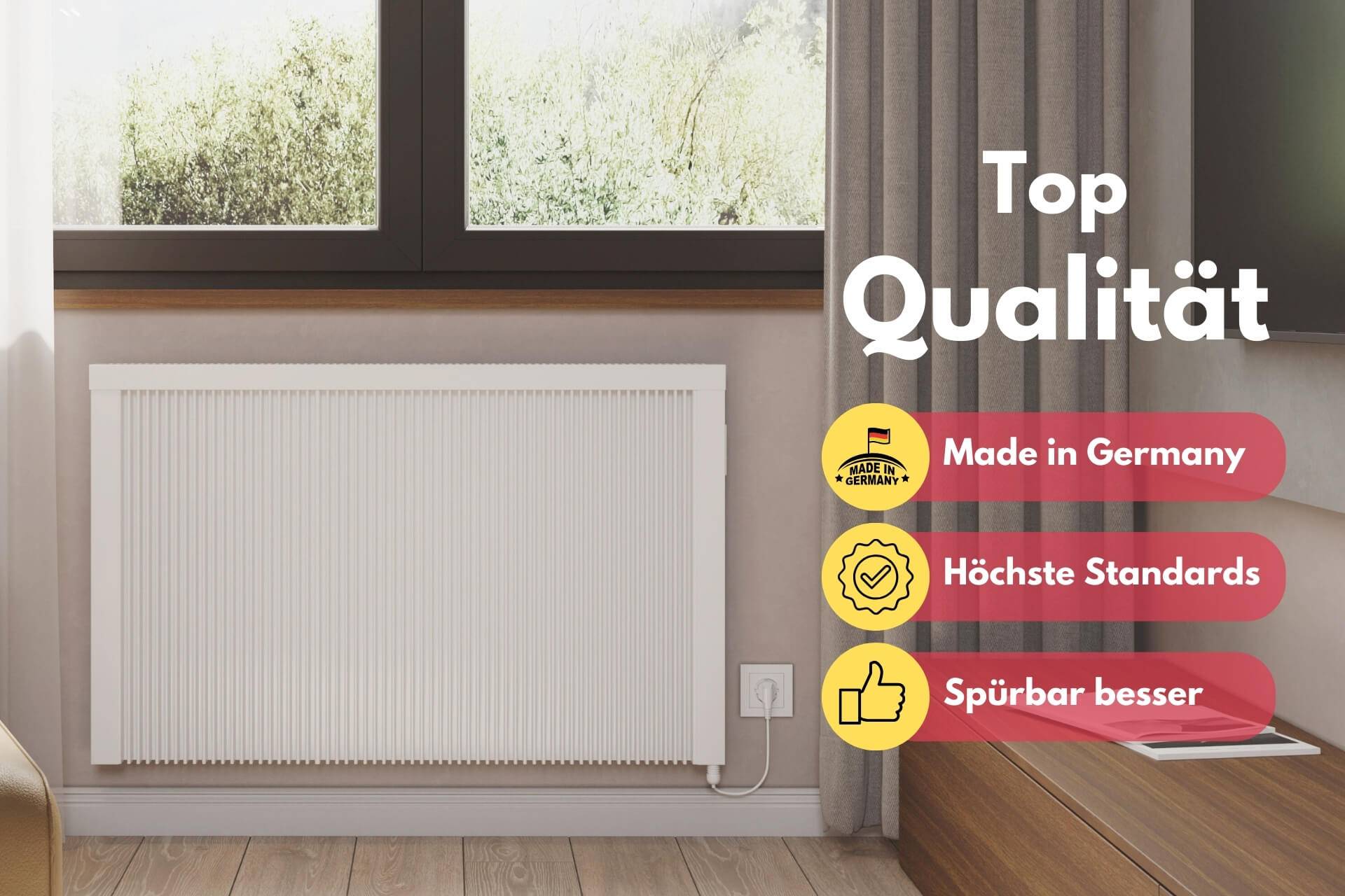 Elektroheizung Doppelpack 2x 2600 Watt Flächenspeicherheizung areo direct - simples Thermostat - Appsteuerung ohne Zusatzhardware möglich von eVARM