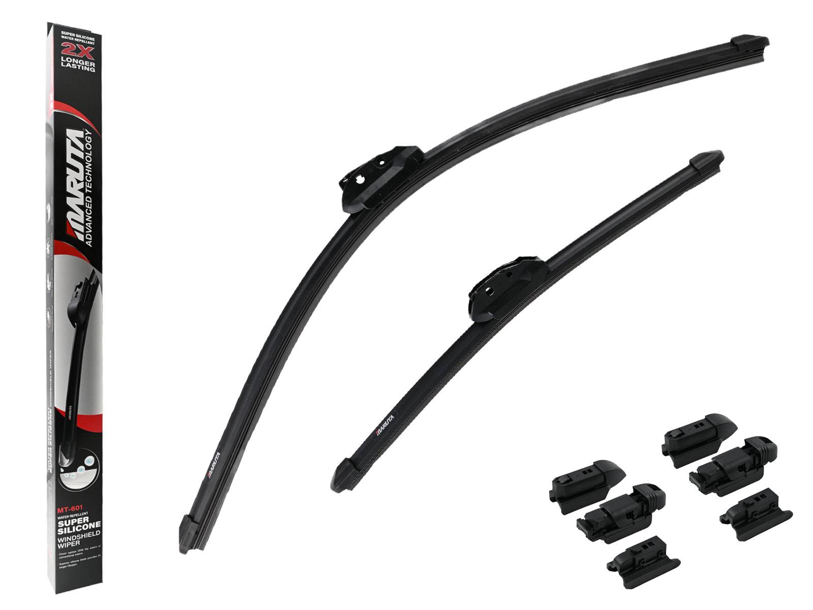 MARUTA Lotus Perl-Effekt Scheibenwischer SET 550mm / 400mm - universal - vorne, Aero-dynamik optimierte Wischerblätter