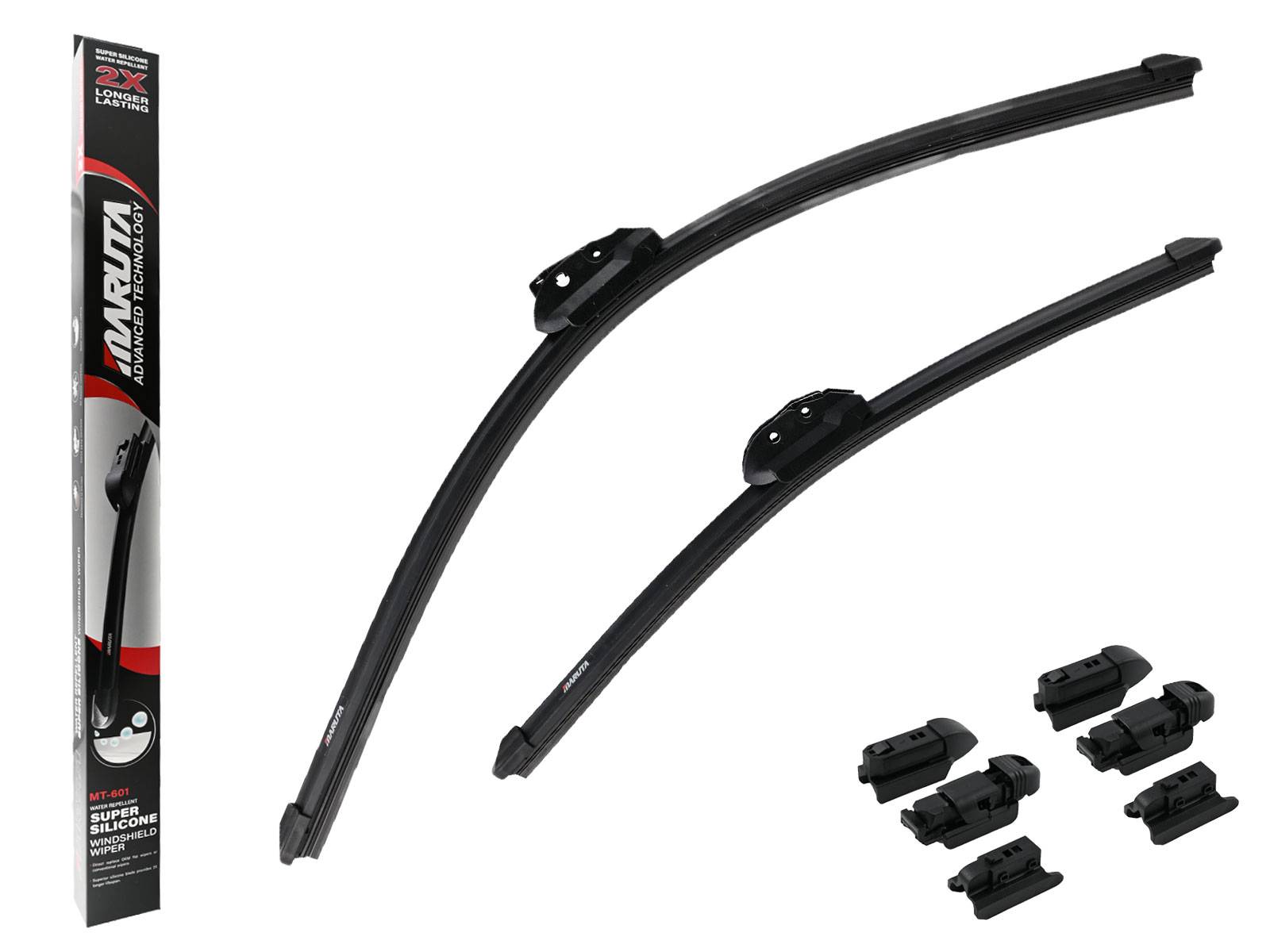 MARUTA Lotus Perl-Effekt Scheibenwischer SET 550mm / 450mm - universal - vorne, Aero-dynamik optimierte Wischerblätter