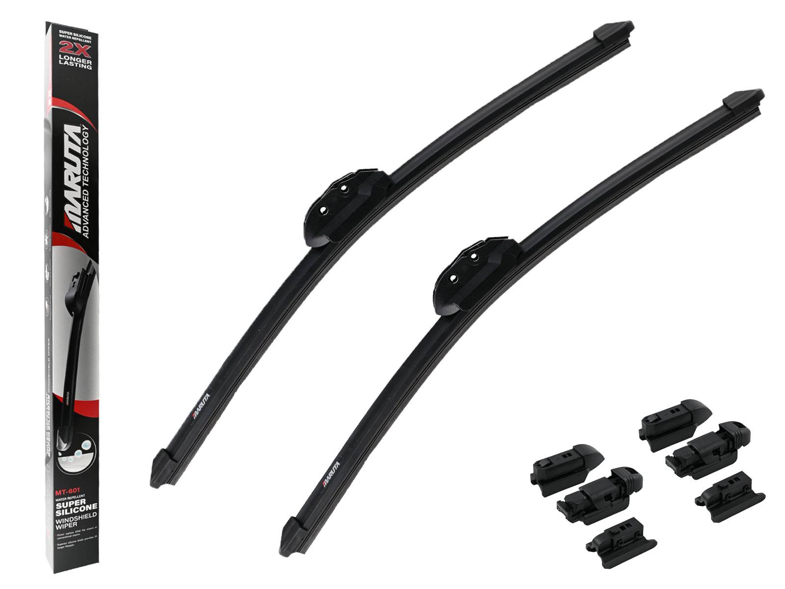 MARUTA Lotus Perl-Effekt Scheibenwischer SET 450mm / 450mm - universal - vorne, Aero-dynamik optimierte Wischerblätter