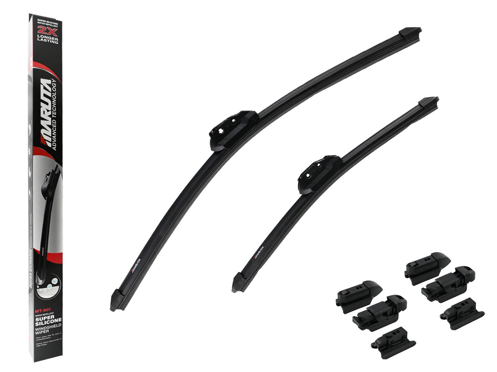 MARUTA Lotus Perl-Effekt Scheibenwischer SET 525mm / 375mm (530mm/380mm) - universal - vorne, Aero-dynamik optimierte