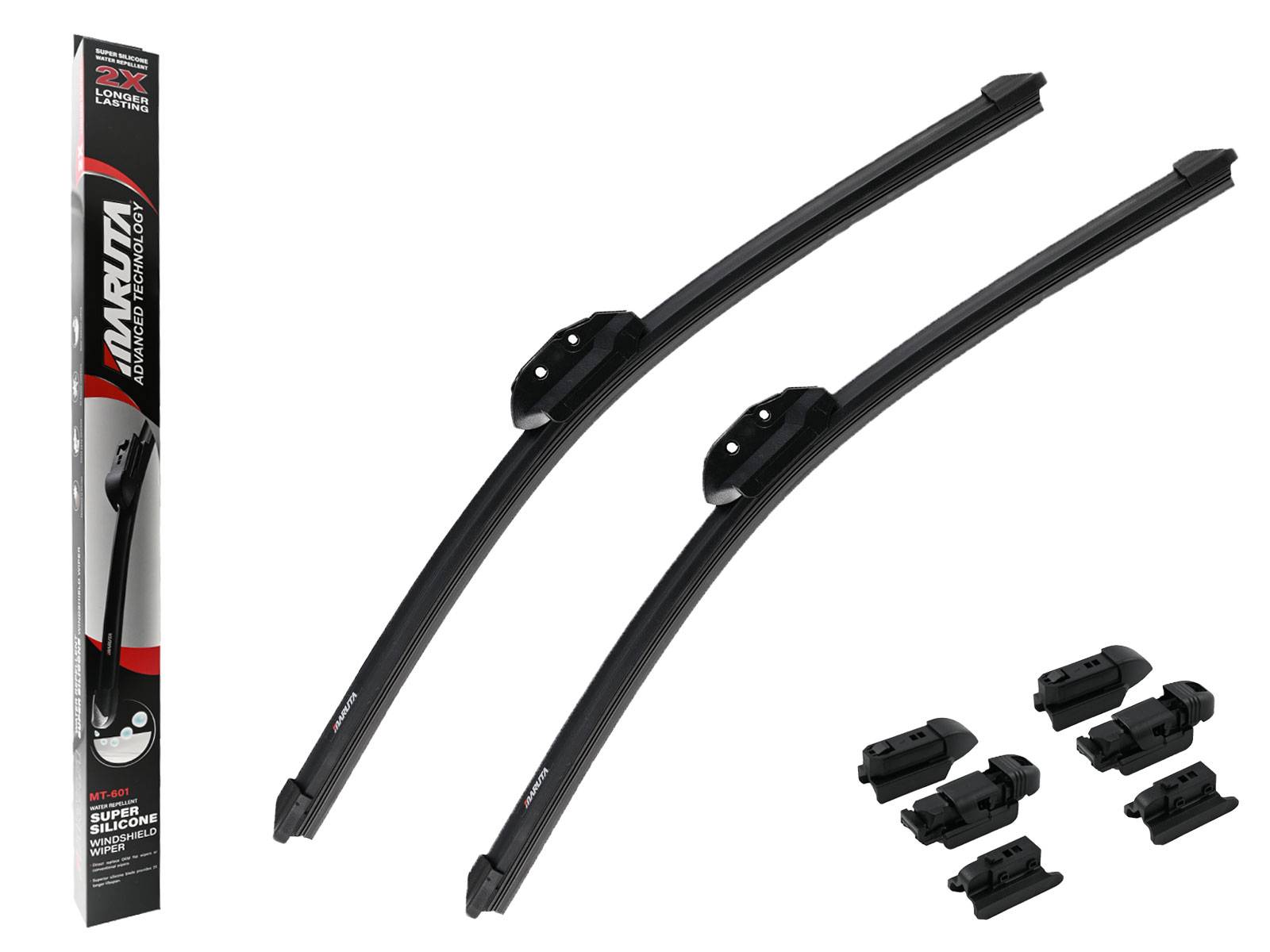 MARUTA Lotus Perl-Effekt Scheibenwischer SET 475mm / 475mm - universal - vorne, Aero-dynamik optimierte Wischerblätter