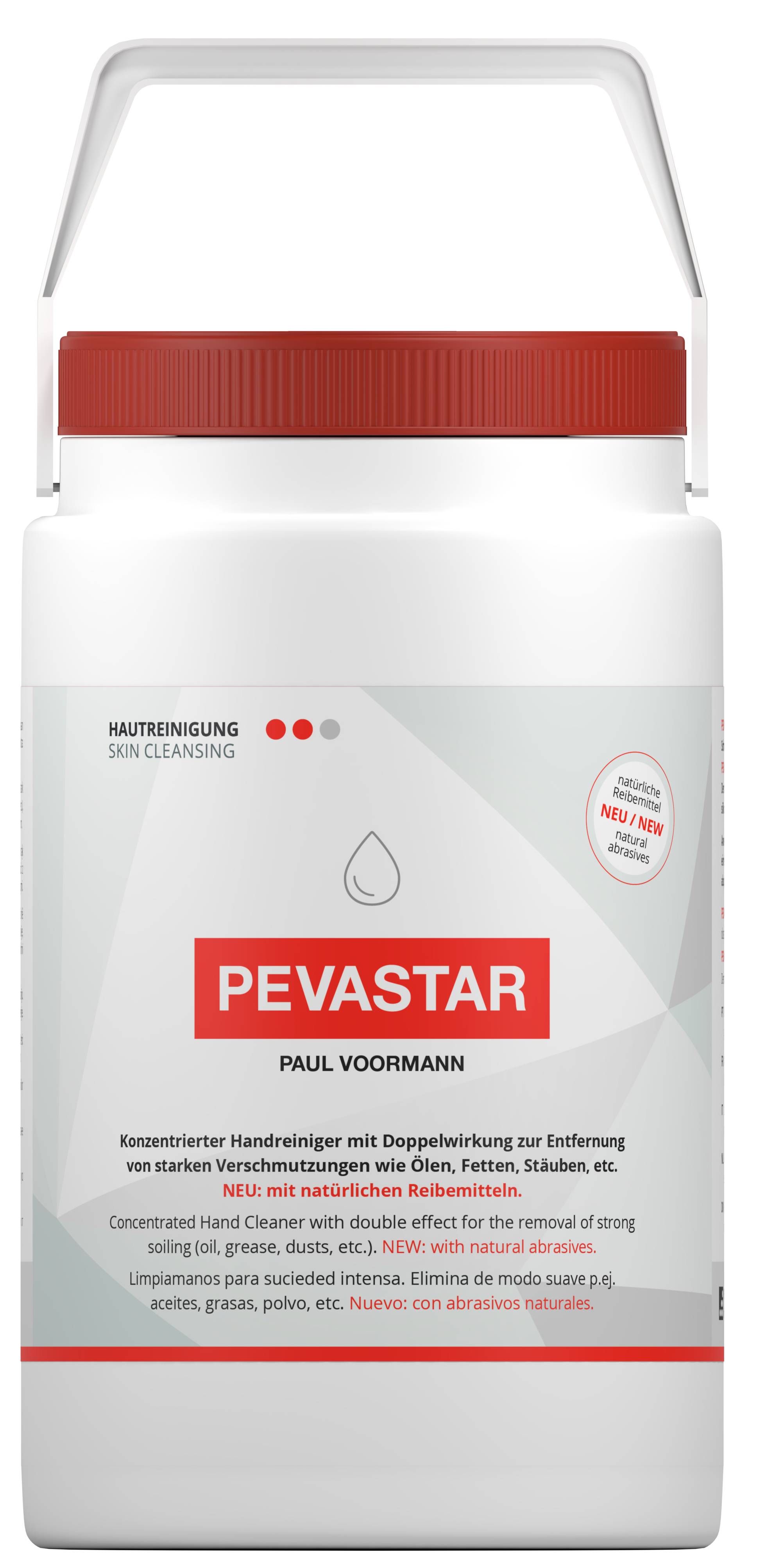 Pevastar - Konzentrierter Handreiniger mit Doppelwirkung und natürlichen Reibemitteln aus Maiskolbenmehl 3 L Dose