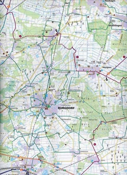 KOMPASS Fahrradkarte 3365 Region Hannover Ost, Hildesheim, Braunschweig, Wolfsburg, Celle 1:70.000