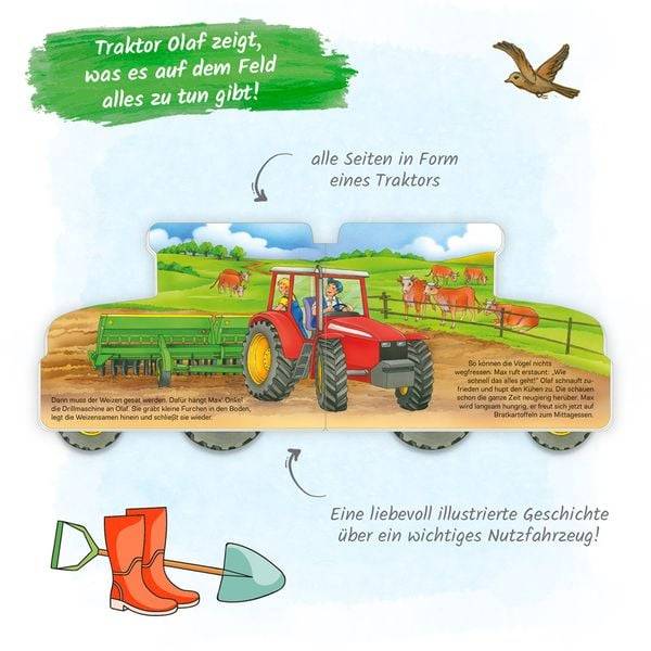 Trötsch Pappenbuch Räderbuch Mein großer roter Traktor